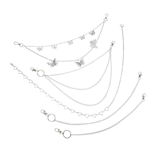 CLISPEED Hip Hop Taillenkette Metall Mehrlagige Hose Kette Damen Hüftschmuck Punk Style Jeans Accessoire von CLISPEED