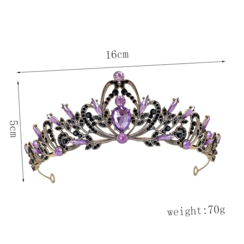 CLISPEED Hochwertige Hochzeit Tiara mit Funkelnden Strasssteinen Verstellbares Flexibles Haarschmuck Accessoire für Braut und Geburtstagsfeier Langlebige Krone aus Zinklegierung und Acryl von CLISPEED