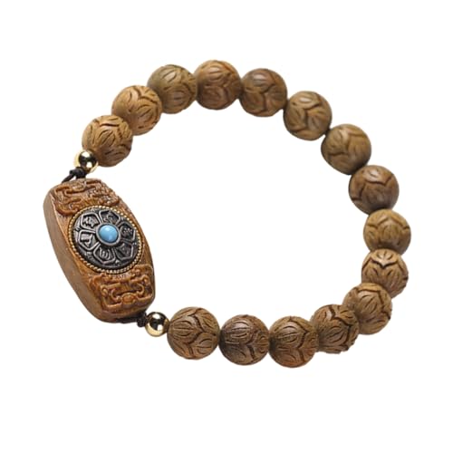 CLISPEED Holzperlen Armband Hochwertigem Holz Stretch Armband für Männer und Frauen Modisches Schmuckstück für Vielseitige und Langlebige Geschenkwahl Stilvolles mit Glücksbringer Design von CLISPEED