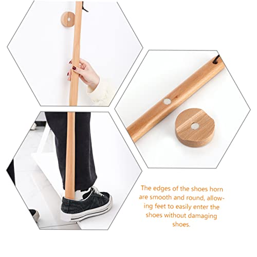 CLISPEED Holzschuhlöffel Mit Langem Griff Schuhlöffel Aus Langer Schuhstockhelfer Für Senioren Kleiner Schuhlöffel Für Männer Zum Einfachen Anziehen Von Schuhen von CLISPEED