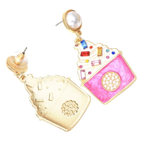 CLISPEED Ice Ohrstecker Eiscreme Design Leicht Ohrschmuck für Teenager Mädchen Modischer Cartoon Schmuck Tropfenförmige Ohrstecker Bunte Party Accessoires von CLISPEED