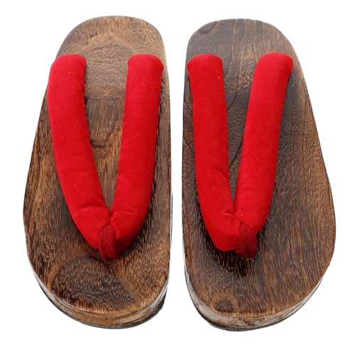 CLISPEED Japanische Holzclogs Sandalen Herren Atmungsaktiv Leicht Holz EVA Obermaterial Modisch Hautfreundlich Bequeme Hausschuhe für Männer Freizeit Sommer von CLISPEED