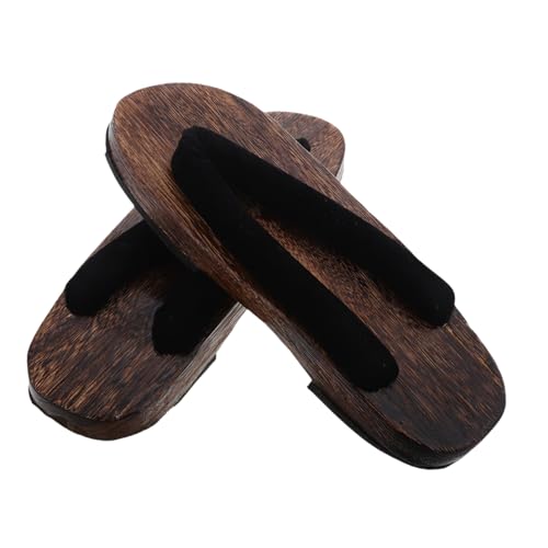 CLISPEED Japanische Holzpantoletten Herren Rundzehen Holzsandalen Traditionelle Hausschuhe Komfortables Design Vielseitig für Zuhause Urlaub Freizeit CLISPEED Japanische Holzpantoletten Herren Rundzehen Holzsandalen Traditionelle Hausschuhe Komfortables Design Vielseitig für Zuhause Urlaub Freizeit von CLISPEED