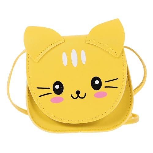 CLISPEED Katze Handtasche Für Teenager Mädchen Kleine Umhängetasche Aus Pu-Material Katzen-Cartoon-Design Crossbody Bag Für Alltag Und Partys von CLISPEED