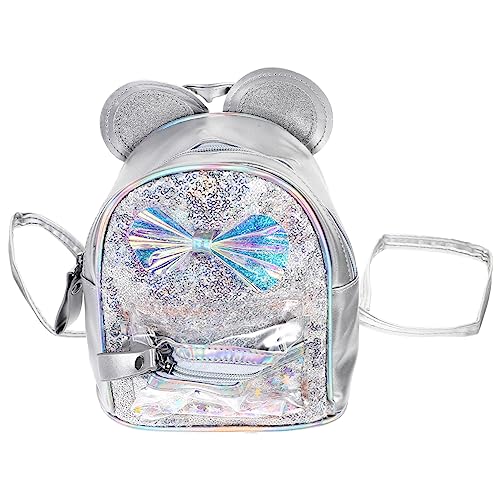 CLISPEED Katze Pailletten Schulrucksack Für Mädchen Cartoon Design Große Kapazität Umhängetasche Freizeitrucksack Mädchenrucksack Mit Glitzernden Details von CLISPEED