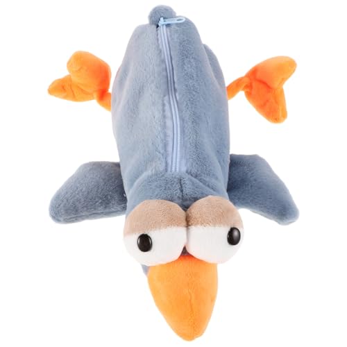 CLISPEED Kawaii Plüsch Stiftetui Vogelform Weiches Federmäppchen für Multifunktional Kleine Tasche zur Aufbewahrung von Schreibwaren und Kosmetik Süßer Stoffbeutel mit Reißverschluss von CLISPEED