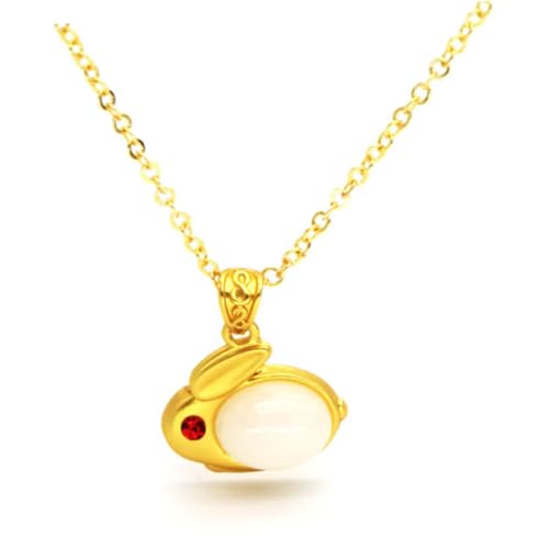 CLISPEED Kettenanhänger Damen Kaninchen Schmuck Neujahr Anhänger Halskette für Frauen Mädchen Teens Modisch Einfach und von CLISPEED