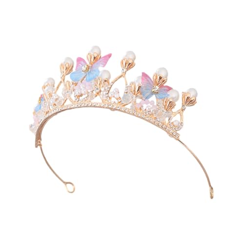 CLISPEED Kindergeburtstagskrone Tiara Haarschmuck Zarte Prinzessinnen Dekoration Bequeme Stilvolle Geburtstagskrone für Mädchen Charmantes Diadem für Partys Rollenspiele und Festliche von CLISPEED