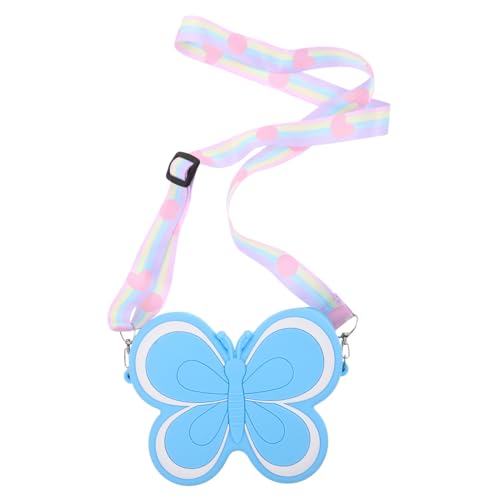 CLISPEED Kinderhandtasche Silikon Schmetterlingsform Niedliche Münzbörse Kleine Geldbörse für Mädchen Tragbar Flexibel Langlebig Modisches Accessoire von CLISPEED