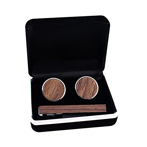 CLISPEED Klassische Krawattenklammer Herren aus Robustem Walnussholz mit Massivem Kupfer Stabiler Krawattenfixierer Eleganter Hemdclip für Business und Festliche Anlässe von CLISPEED