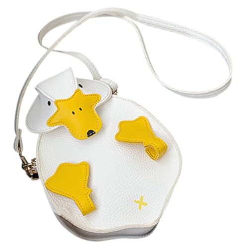 CLISPEED Kleine Crossbody Bag Damen Cartoon Ente Süße Umhängetasche Leichte Tragbare Storage Bag Für Alltag Reise Büro Mit Verstellbarem Schulterriemen von CLISPEED