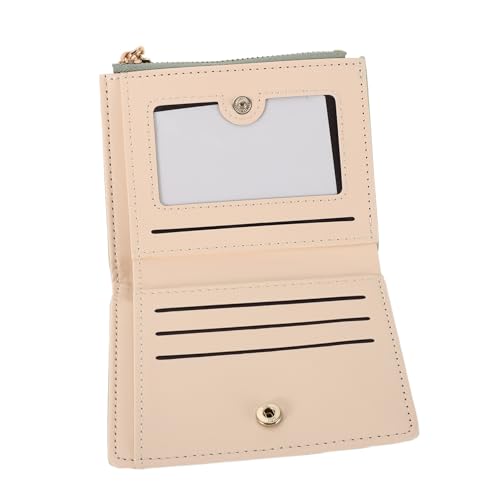 CLISPEED Kleine Damen Geldbörse aus weichem Material Kompakter Bifold Kartenhalter mit seitlichem Reißverschluss Münzfach Praktisches Portemonnaie für Frauen als kleines Münzfach und von CLISPEED