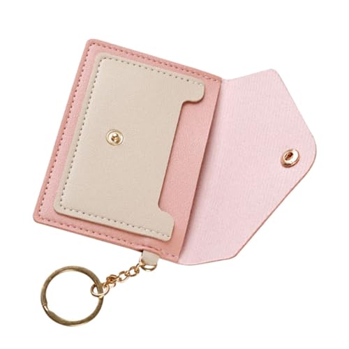 CLISPEED Kleine Damen Kartenetui in Candy Farben mit Schlüsselanhänger Kompakte Münzgeldbörse und Kartenhalter Modisch und Praktisch für Alltag Reisen Party und Geschenkidee von CLISPEED