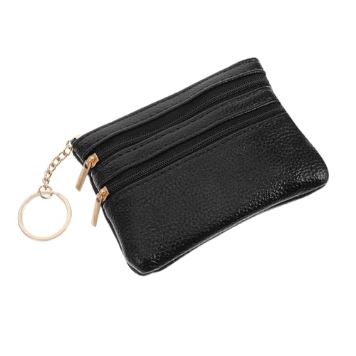 CLISPEED Kleine Geldbörse Damen aus PU Material Tragbare Kurzformat Brieftasche mit Reißverschluss Multifunktionale Kartenbörse für Frauen Robustes Portemonnaie mit Stilvollem Design für von CLISPEED