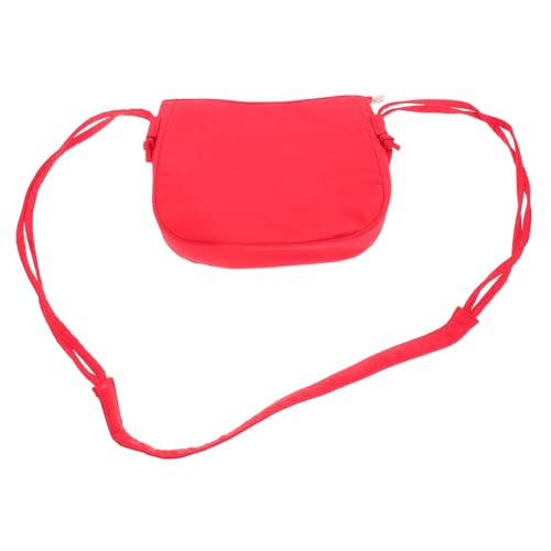 CLISPEED Kleine Gesteppte Schultertasche mit Verstellbarem Riemen und Schleifendetail Accessoire für Damen Vielseitige Crossbody Bag in Rot für Freizeit und Formelle Anlässe von CLISPEED