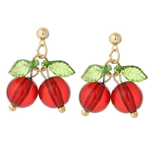 CLISPEED Kleine Ohrringe Damen Tropfen Ohrschmuck Fruchtmotiv Hautfreundlich Komfortabel Für Alltag Party Geschenkidee von CLISPEED