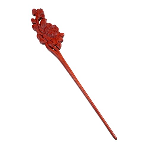 CLISPEED Kleiner Sandelholz Haarnadel Haarschmuck mit Chinesischem Blumenmotiv Eleganter Haarstab für Damen Schonend für Haare Geeignet für Formelle und Freizeit Anlässe von CLISPEED