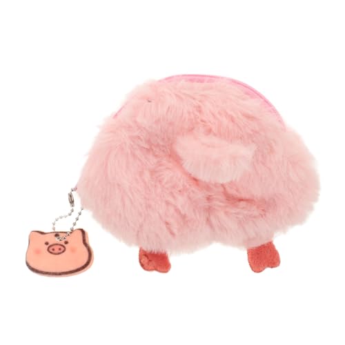 CLISPEED Kleines Münzgeldbörse Damen Mini Portemonnaie Cartoon Piggy Coin Purse Kompakt Leicht Tragbar Multifunktional Für Münzen Karten Schmuck von CLISPEED
