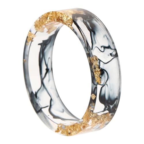 CLISPEED Ästhetischer Harzring Damen Klobiger Stapelring Material Kreativer Fingerring für Frauen Trendiger Ring für Verschiedene Anlässe Fingerdekor für Stilvolle Outfits von CLISPEED