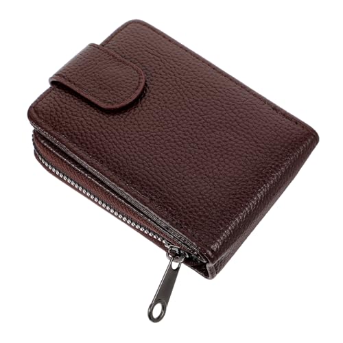 CLISPEED Kompakte Kleine Geldbörse Kartenetui Multifunktional Portemonnaie Herren Outdoor Kreditkartenhalter Change Holder für Reisepass Ausweise Münzen Kartenorganizer Braun von CLISPEED