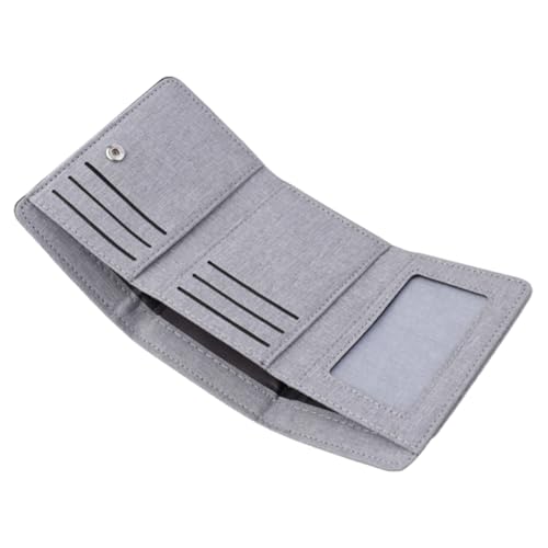 CLISPEED Kompaktes Herren Portemonnaie aus Strapazierfähigem Canvas Dünnes Kreditkartenetui Schlanker Kartenhalter für Ausweis Führerschein und Visitenkarten Kleines Wallet von CLISPEED