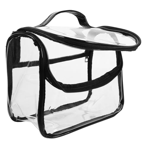 CLISPEED Kosmetiktasche Transparent Reise Make Up Organizer Handheld PVC Toilettentasche Großzügiger Stauraum für Unterwegs für Damen Beauty Produkte von CLISPEED