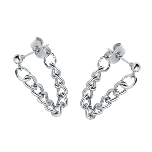 CLISPEED Kreative Ketten Ohrstecker aus Hautfreundlicher Metalllegierung Leicht und Langlebig Modisches Ohrpiercing für Damen Schmerzfrei und Glänzend für Freunde von CLISPEED