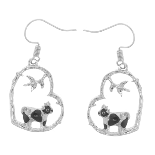 CLISPEED Kreative Kuh Ohrringe Baumeln aus Langlebiger Legierung Leichte Farmtier Schmuck für Damen Mädchen Einzigartiges Herz design für Geburtstagsparty und Alltag CLISPEED Kreative Kuh Ohrringe Baumeln aus Langlebiger Legierung Leichte Farmtier Schmuck für Damen Mädchen Einzigartiges Herz design für Geburtstagsparty und Alltag von CLISPEED