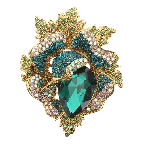 CLISPEED Kristallblumen Brosche mit Funkelnden Strasssteinen Dekorativer Anstecknadel für Damen Eleganter Schmuck zur Kleidung Zeitloses Design für Besondere Anlässe und Alltag von CLISPEED