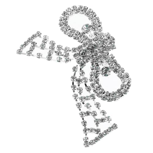 CLISPEED Kristallbrosche Schleife mit Quaste Anstecknadel Strass Vintage Stil für Damen Hochzeit Abendkleid Schmuck Dekoration Schuh Tasche Kleid Zubehör von CLISPEED