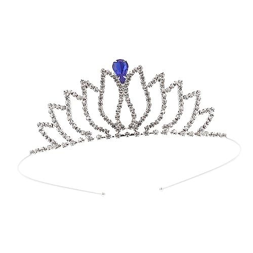 CLISPEED Krone Für Mädchen Metall Junge Mädchen Krone Mit Strass Haarschmuck Für Frauen Tiara Detailreiche Verarbeitung Leichtes Gewicht Für Geburtstage Feste Outfit Modegeschmack Foto von CLISPEED