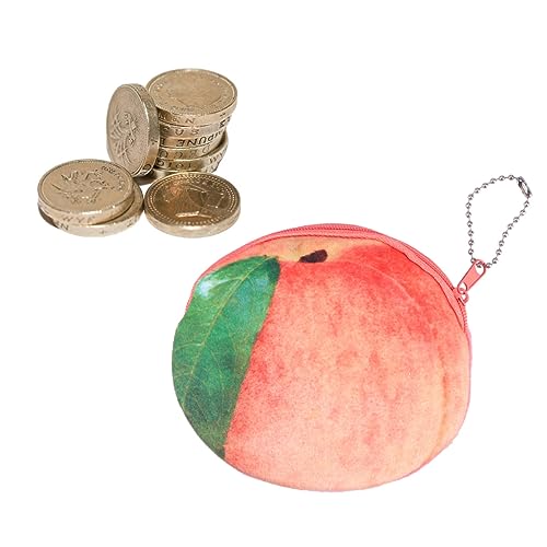 CLISPEED Kuscheliger Cartoon Münzbeutel im Fruchtdesign Wasser Melonen Reißverschluss für Damen als Schlüsselanhänger oder Kleine Geldbörse für Lippenstift Bargeld und Zufällige Farbe von CLISPEED