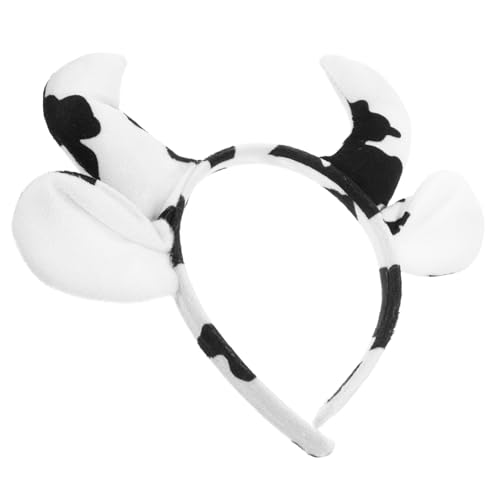 CLISPEED Kuscheliges Kuh Ohr Stirnband mit Weichem Plüsch und Stabiler Vielseitiges Cosplay und Halloween Kostümzubehör für Erwachsene und Partys Bequemes Tierohren Accessoire von CLISPEED