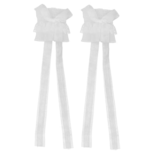 CLISPEED Lace Arm mit Schleifenakzenten Oberarm Stulpen Spitze für Hochzeiten Cosplay und Formelle Anlässe Verstellbare Ribbons für Kreatives Styling und Leicht für Ganzen Tag von CLISPEED
