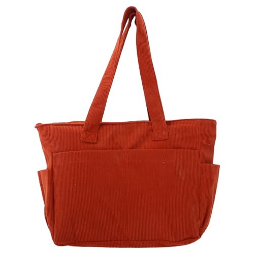 CLISPEED Lässige Canvas-handtasche Große Umhängetasche und Tragetasche für Damen Vielseitig Robust für Arbeit Studium und Reisen mit Crossbody Handgriffoptionen in Orange von CLISPEED
