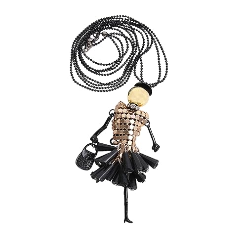 CLISPEED Mädchen Dekorative Halskette Langes Cartoon Anhänger Gelb Süße Halskette Für Damen Modische Metall Lustige Anhängerkette Für Partys Und Festivals Mädchen von CLISPEED