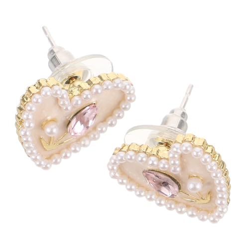 CLISPEED Leichte Herz ohrstecker mit Tulpen design Emaillierte Damen ohrringe für Party Romantisches Schmuckstück mit Einzigartigem Blumenakzent Bequem und Stilvoll für Frauen und Mädchen von CLISPEED