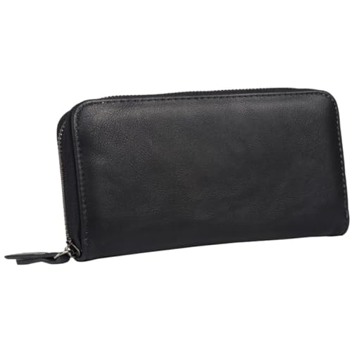 CLISPEED Leichte Langlebige Lange PU Geldbörse mit Reißverschluss Multifunktionale Kartenhalter Geldbeutel für Damen Großes Fassungsvermögen Komfortabel und Modisch für Alltag und Reisen von CLISPEED