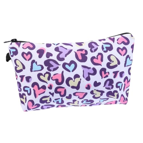 CLISPEED Leopard Print Makeup Bag Multifunktionale Kosmetiktasche Reise Kulturbeutel Damen Toiletry Pouch Hochwertiger Reise Organizer mit Robustem Reißverschluss von CLISPEED
