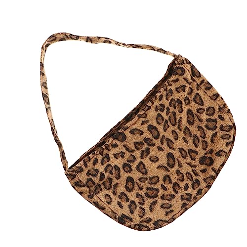 CLISPEED Leopardprint Armpit Bag Damen Schultertasche Leicht Vintage Stil Handtasche für Alltag und Freizeit Modische Umhängetasche mit Ausreichend Stauraum für Geldbörse Schlüssel von CLISPEED