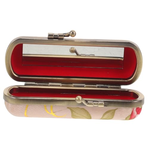 CLISPEED Lippenstiftetui mit Spiegel Tragbarer Kosmetikhalter für Frauen Dekorativer Lippenbalsam Behälter mit Einzigartigem Design als für Teenager und Besondere von CLISPEED