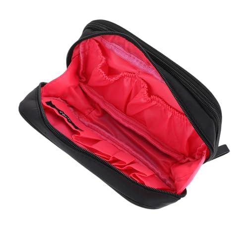 CLISPEED Lipstick Organizer Kosmetiktasche Damen Tragbare Reise Make up Tasche Doppelter Aufbewahrungsbeutel Für Ätherische Öle Und Lippenstifte Waschbar Polyester Rosa von CLISPEED