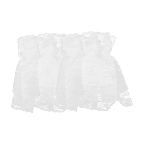 CLISPEED Lolita Spitzen Manschetten Armstulpen Damen Weiß Kurze Spitzen Handgelenk Manschetten für Hochzeit Tea Party Prom Vielseitige Dekorative Ärmelschuhe Elegantes Cosplay Zubehör von CLISPEED