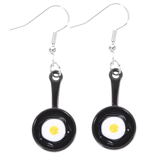 CLISPEED Lustige Spiegelei Ohrstecker Bratpfannen Anhänger Schmuck für Frauen Mädchen Handgefertigt Geschenkidee für Alltag Party CLISPEED Lustige Spiegelei Ohrstecker Bratpfannen Anhänger Schmuck für Frauen Mädchen Handgefertigt Geschenkidee für Alltag Party von CLISPEED