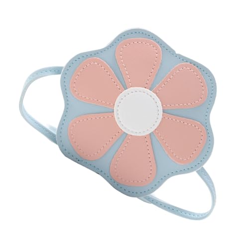 CLISPEED Mädchen Umhängetasche Blumenmuster PU Kleine Crossbody Bag für Alltag Shopping Party Blau von CLISPEED