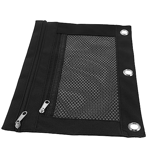 CLISPEED Binder Mesh Stiftetui Aus Oxfordstoff Transparenter Reißverschluss-Organizer Für Büro Und Studium Vielseitige Tasche Für Dokumente Stifte Und Kleinigkeiten von CLISPEED