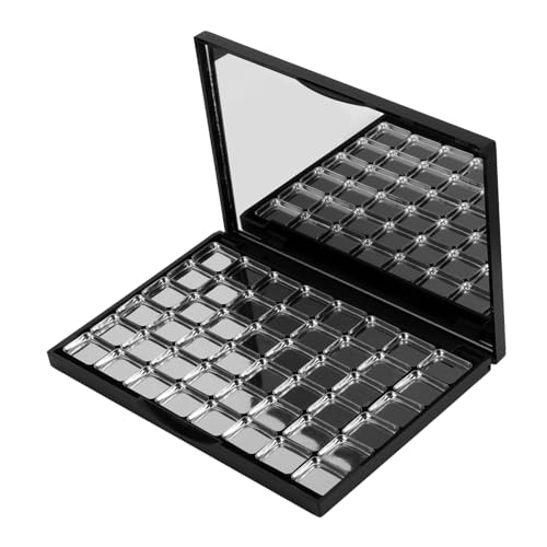 CLISPEED Magnetische Lidschattenpalette: Leere Magnetische Lidschatten-make-up-palette Mit Integriertem Spiegel – Nachfüllbares Make-up-tablett Mit 48 Metallpfannen (16 X 19 Mm) von CLISPEED