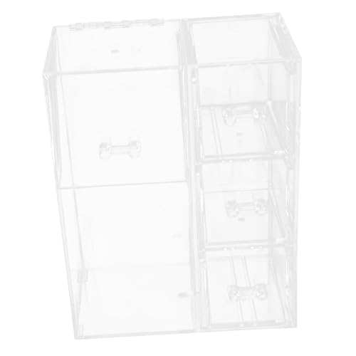 CLISPEED Makeup Brush Holder Transparent Acryl Aufbewahrungsbox Kosmetik Organizer mit Großem Öffnungsdesign Staubschutz Vielseitig für Pinsel Eyeliner Lippenstift Schreibtisch und von CLISPEED