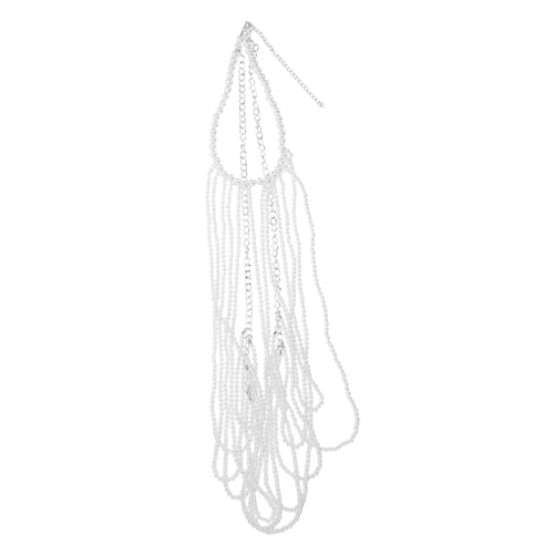 CLISPEED Mehrschichtige Imitationsperlen Körperkette Damen Choker mit Vintage Hohlmuster Hautfreundlich Leicht für Hochzeitsfeiern Partys und Strandoutfits CLISPEED Mehrschichtige Imitationsperlen Körperkette Damen Choker mit Vintage Hohlmuster Hautfreundlich Leicht für Hochzeitsfeiern Partys und Strandoutfits von CLISPEED
