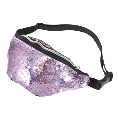 CLISPEED Mermaid Pailletten Bauchtasche Damen Leichte Polyester PU Umhängetasche mit Schimmerndem Farbwechsel Vielseitig Tragbar als Crossbody Schultertasche und Hüfttasche Modisch für von CLISPEED